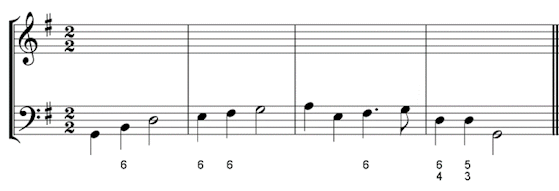 ABRSM Grade 6 Music Theory Q2 Realising a Figured Bass