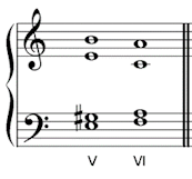 SATB doubling interrupted cadence