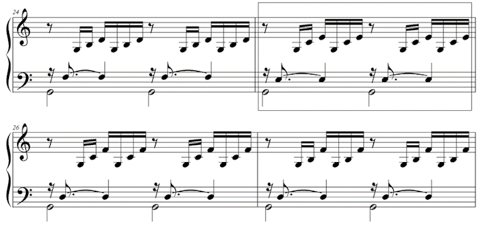 pedal 6/4 in Bach's Prelude in C major