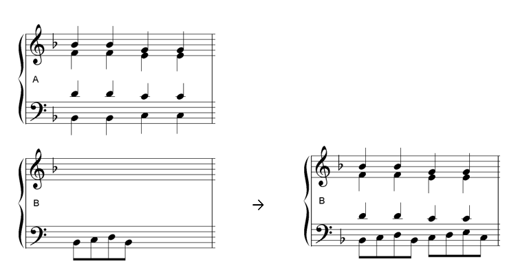 repeated notes pattern