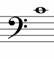 middle C bass clef