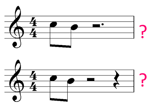 are these rests correct?