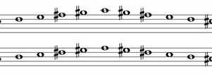 A major scale ascending and descending