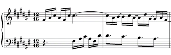 Bach Prelude in F# major