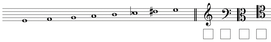 select the correct clef
