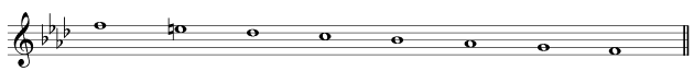 F minor harmonic descending