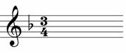 F major key signature treble clef