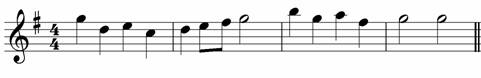tune in key of G major