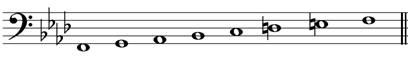 F minor melodic ascending