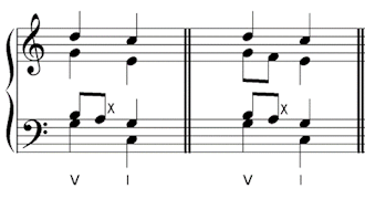 no passing note before dominant