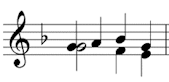 unisons with different note values